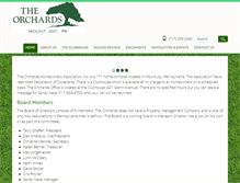 Tablet Screenshot of orchardshomeowners.com